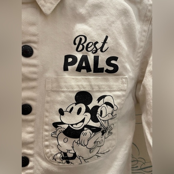 Disney Mickey And Friends 2T Snap Jean Jacket Colorful Creme Boy Girl Toddler - Picture 7 of 11